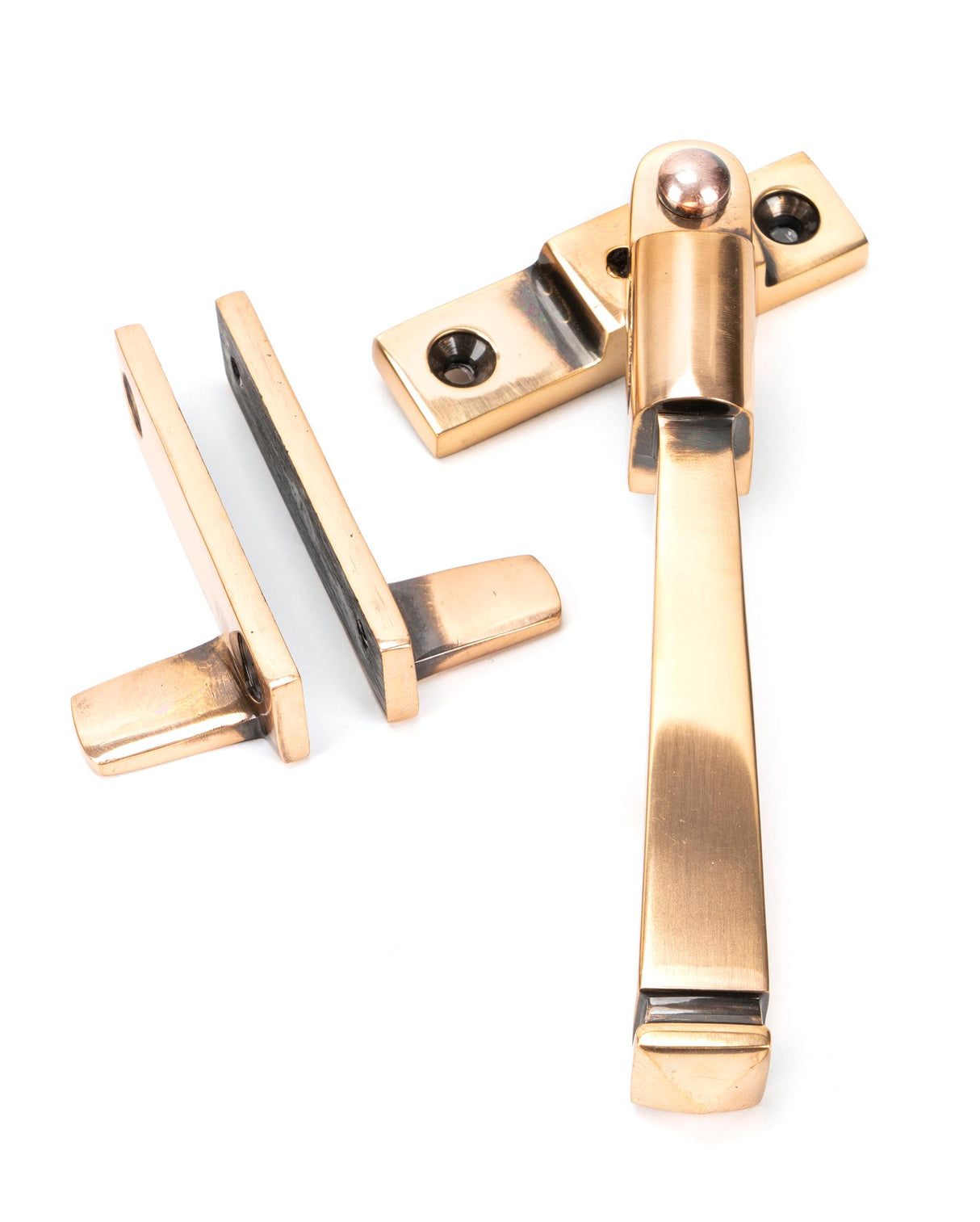 From The Anvil - Polished Bronze Night-Vent Locking Avon Fastener | Sku. 45925 | Trade Door Handles.