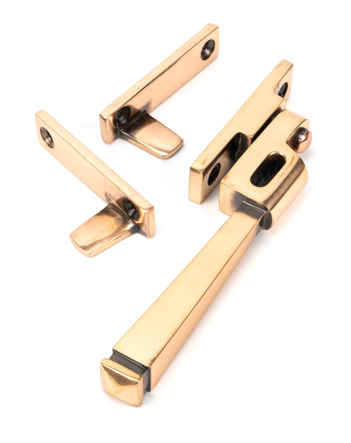 From The Anvil - Polished Bronze Night-Vent Locking Avon Fastener | Sku. 45925 | Trade Door Handles.