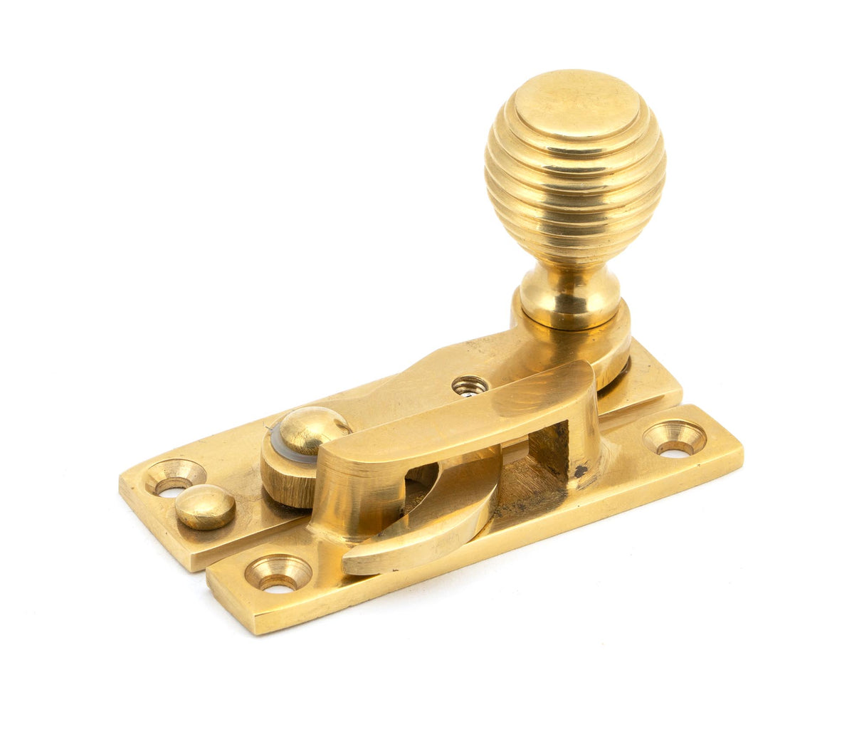 From The Anvil - Polished Brass Beehive Sash Hook Fastener | Sku. 45935 | Trade Door Handles.