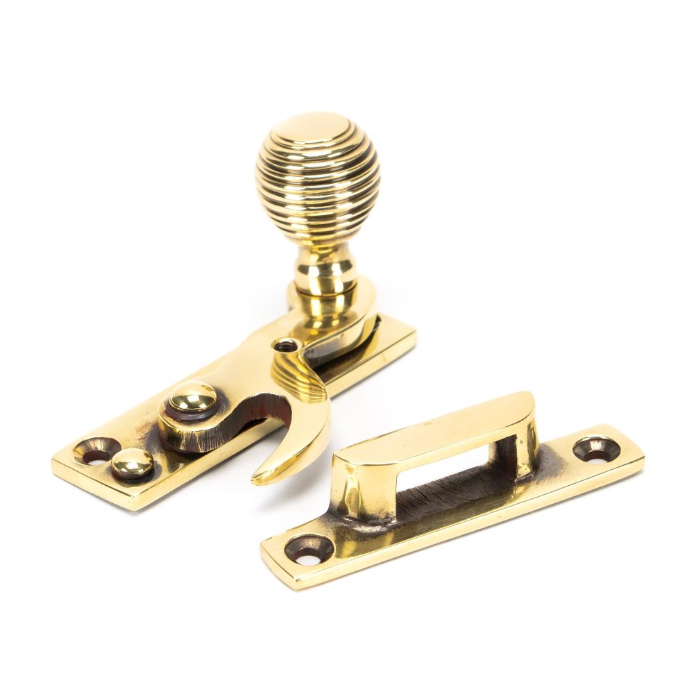 From The Anvil - Aged Brass Beehive Sash Hook Fastener | Sku. 45936 | Trade Door Handles.