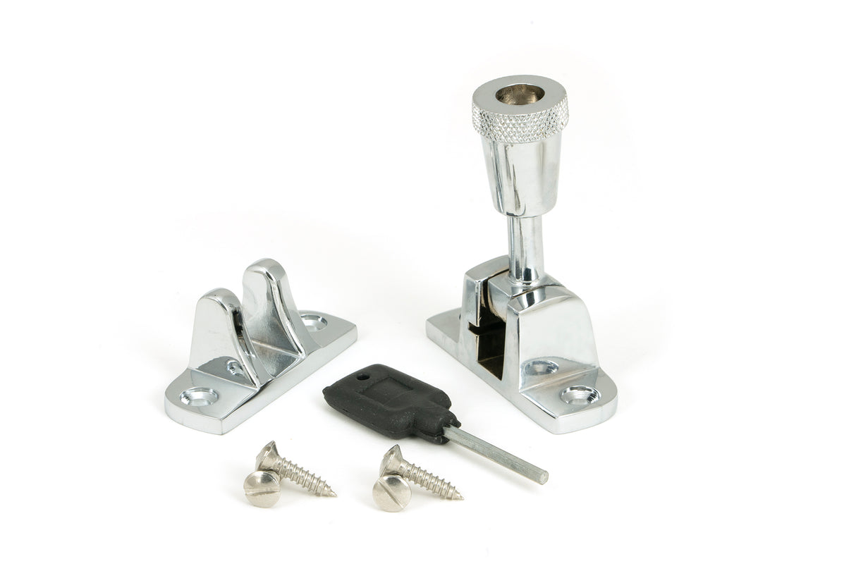 From The Anvil - Polished Chrome Brompton Brighton Fastener (Radiused) | Sku. 45944 | Trade Door Handles.
