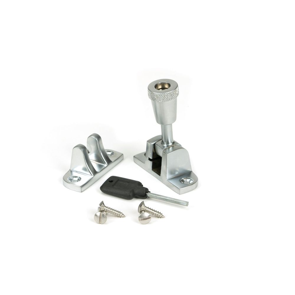 From The Anvil - Satin Chrome Brompton Brighton Fastener (Radiused) | Sku. 45946 | Trade Door Handles.