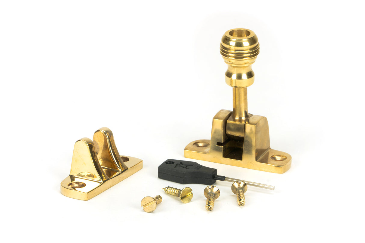 From The Anvil - Polished Brass Prestbury Brighton Fastener (Radiused) | Sku. 45947 | Trade Door Handles.