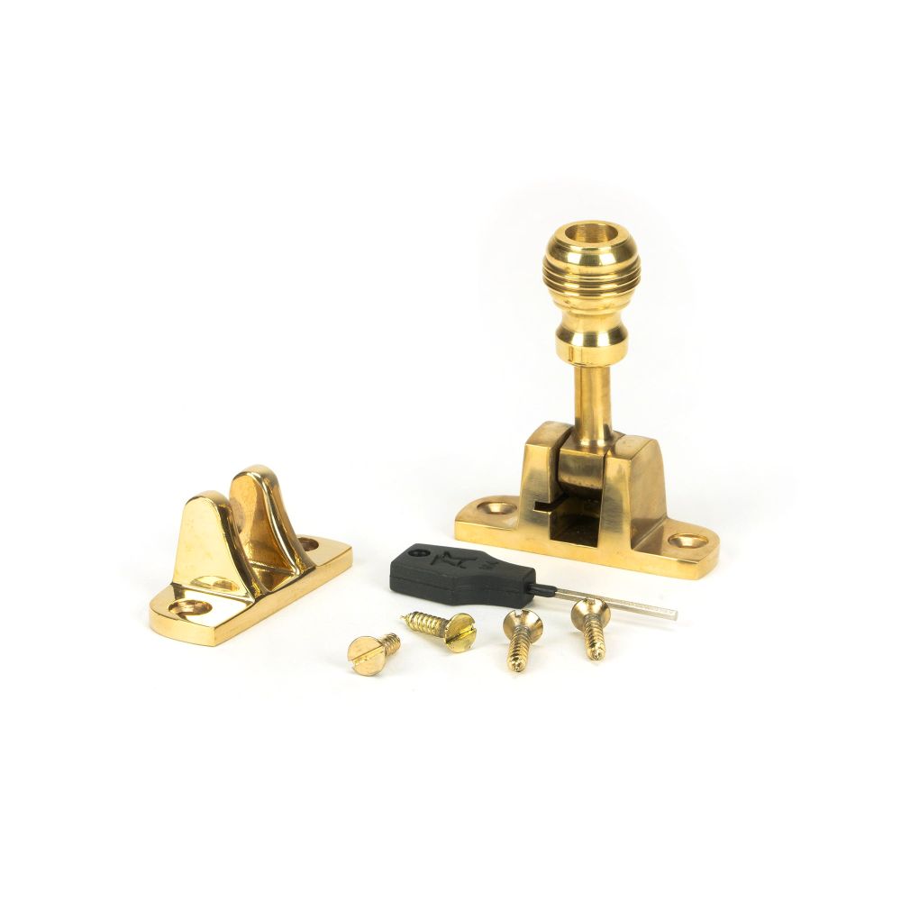 From The Anvil - Polished Brass Prestbury Brighton Fastener (Radiused) | Sku. 45947 | Trade Door Handles.