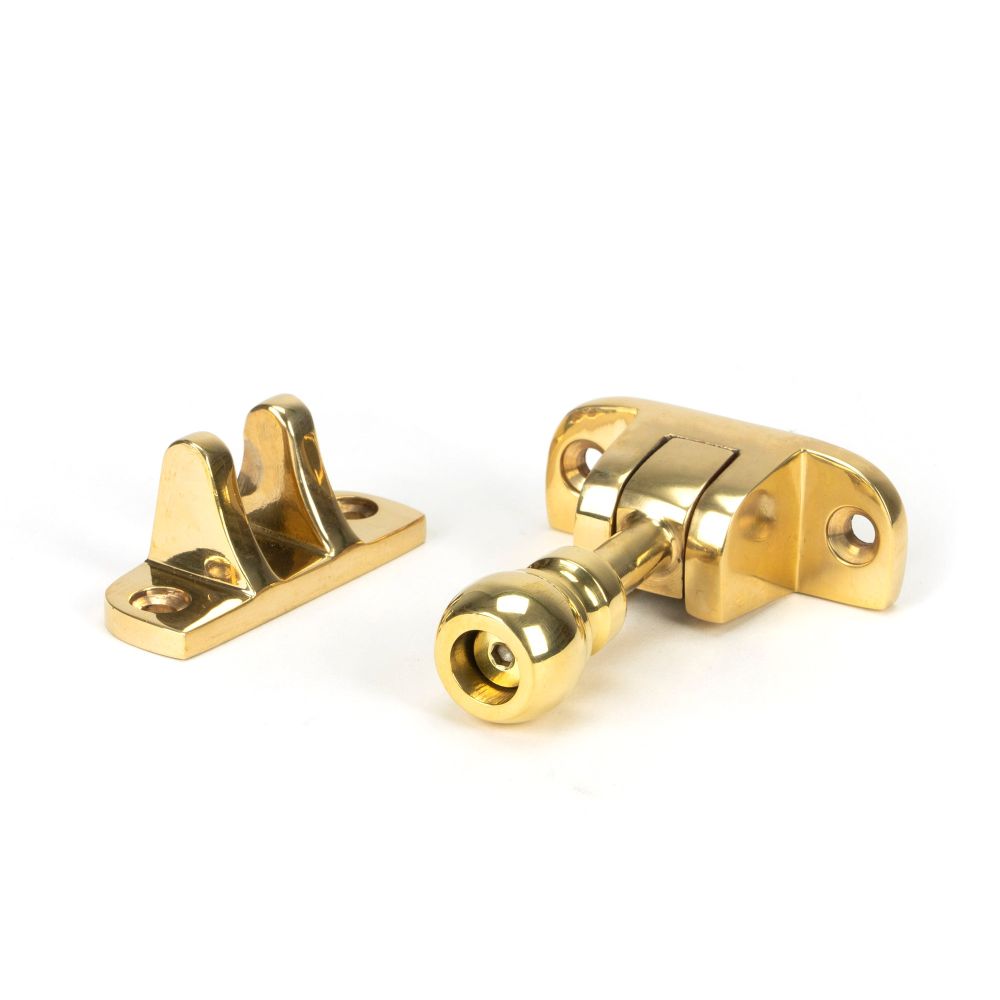 From The Anvil - Polished Brass Mushroom Brighton Fastener (Radiused) | Sku. 45957 | Trade Door Handles.