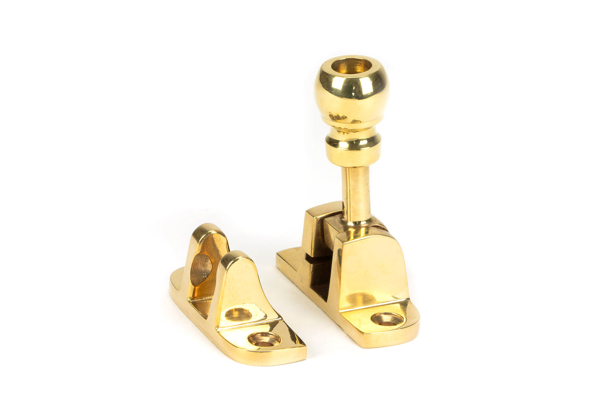 From The Anvil - Polished Brass Mushroom Brighton Fastener (Radiused) | Sku. 45957 | Trade Door Handles.