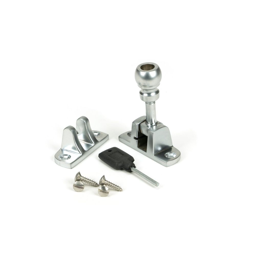 From The Anvil - Satin Chrome Mushroom Brighton Fastener (Radiused) | Sku. 45961 | Trade Door Handles.