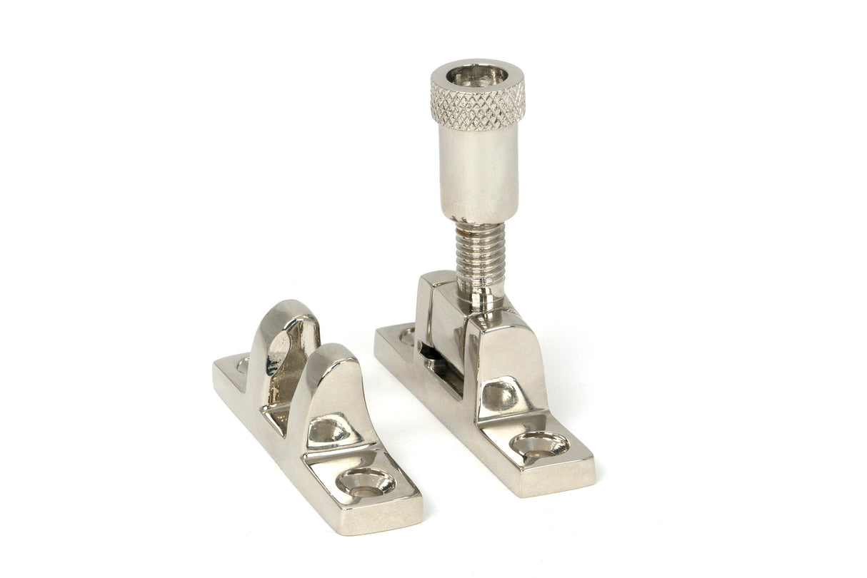 From The Anvil - Polished Nickel Brompton Brighton Fastener - Narrow (Square) | Sku. 45963 | Trade Door Handles.