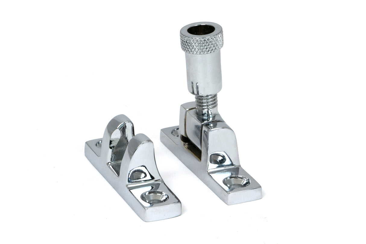 From The Anvil - Polished Chrome Brompton Brighton Fastener - Narrow (Square) | Sku. 45964 | Trade Door Handles.