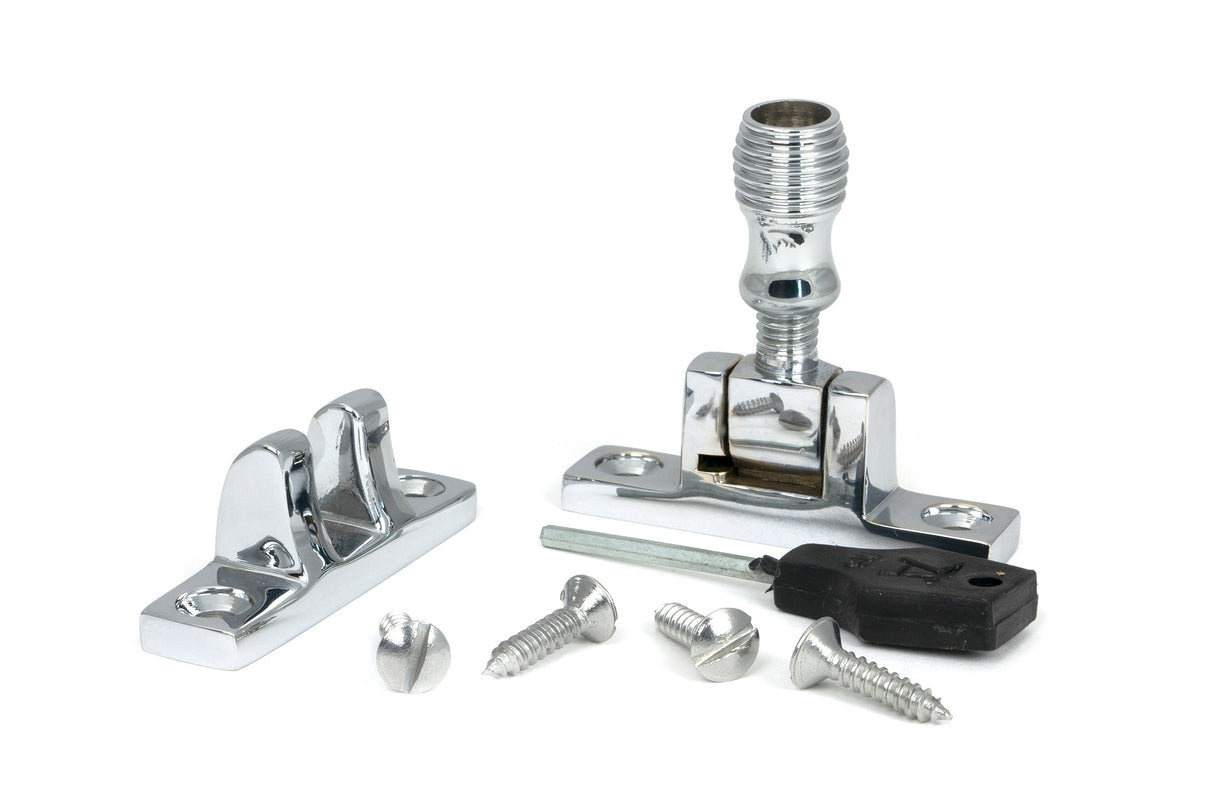 From The Anvil - Polished Chrome Beehive Brighton Fastener - Narrow (Square) | Sku. 45974 | Trade Door Handles.