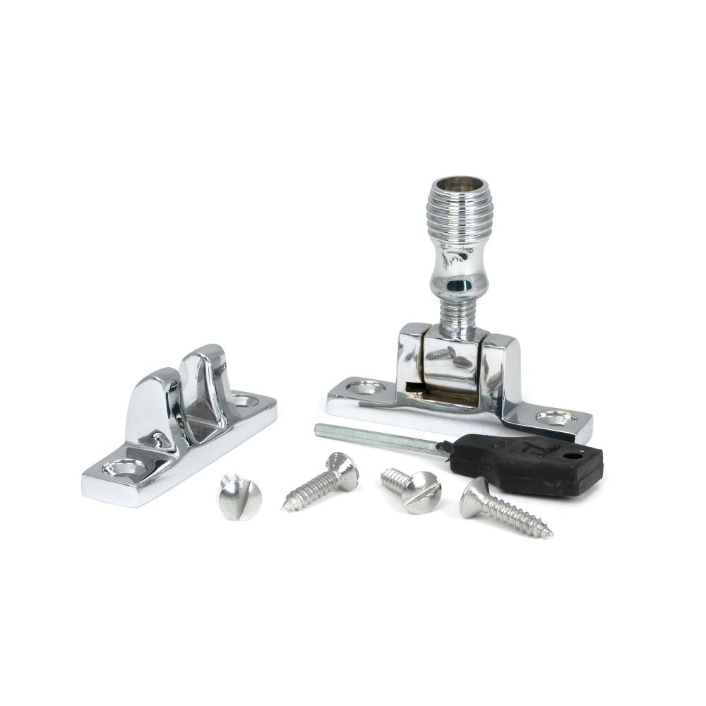 From The Anvil - Polished Chrome Beehive Brighton Fastener - Narrow (Square) | Sku. 45974 | Trade Door Handles.