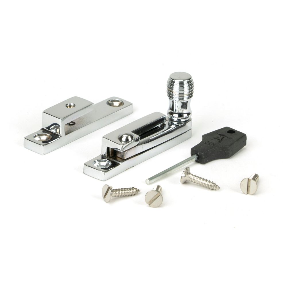 From The Anvil - Polished Chrome Beehive Quadrant Fastener - Narrow | Sku. 45994 | Trade Door Handles.
