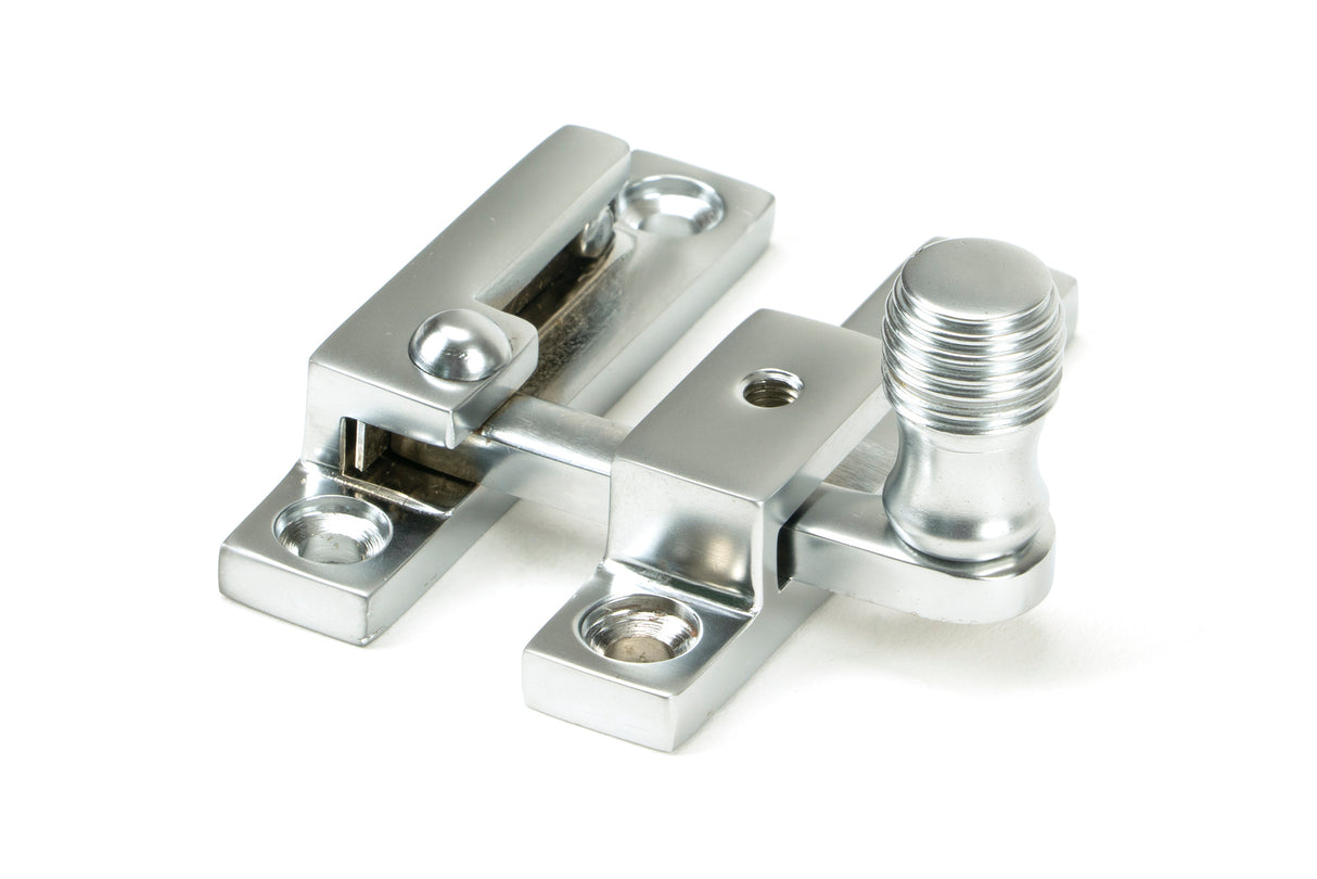 From The Anvil - Satin Chrome Beehive Quadrant Fastener - Narrow | Sku. 45996 | Trade Door Handles.