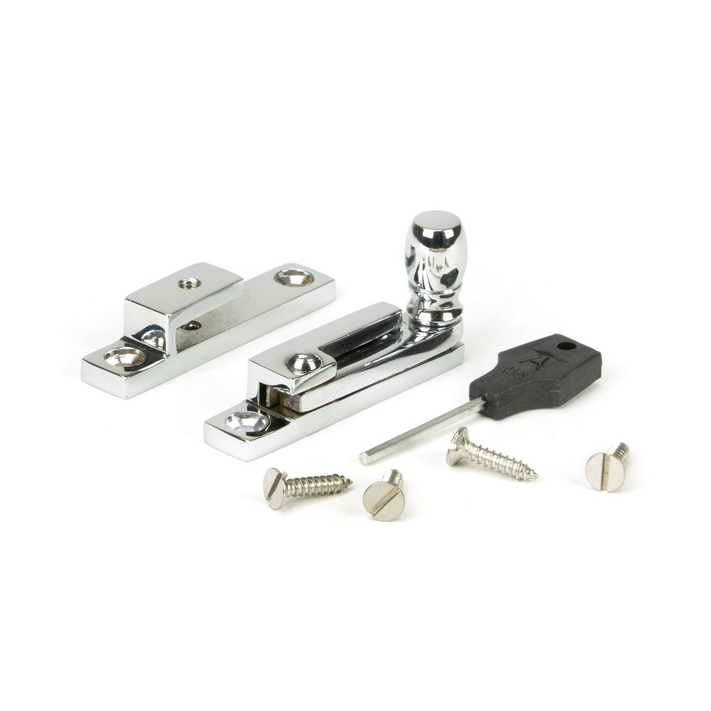 From The Anvil - Polished Chrome Mushroom Quadrant Fastener - Narrow | Sku. 45999 | Trade Door Handles.