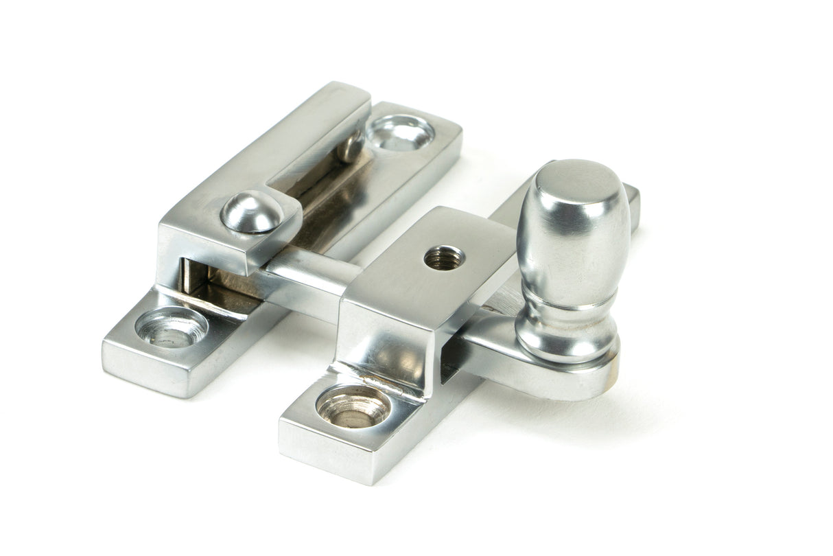 From The Anvil - Satin Chrome Mushroom Quadrant Fastener - Narrow | Sku. 46015 | Trade Door Handles.