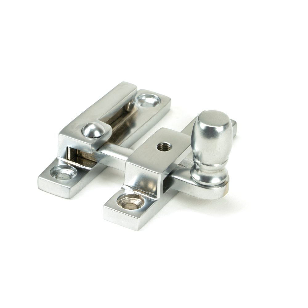 From The Anvil - Satin Chrome Mushroom Quadrant Fastener - Narrow | Sku. 46015 | Trade Door Handles.