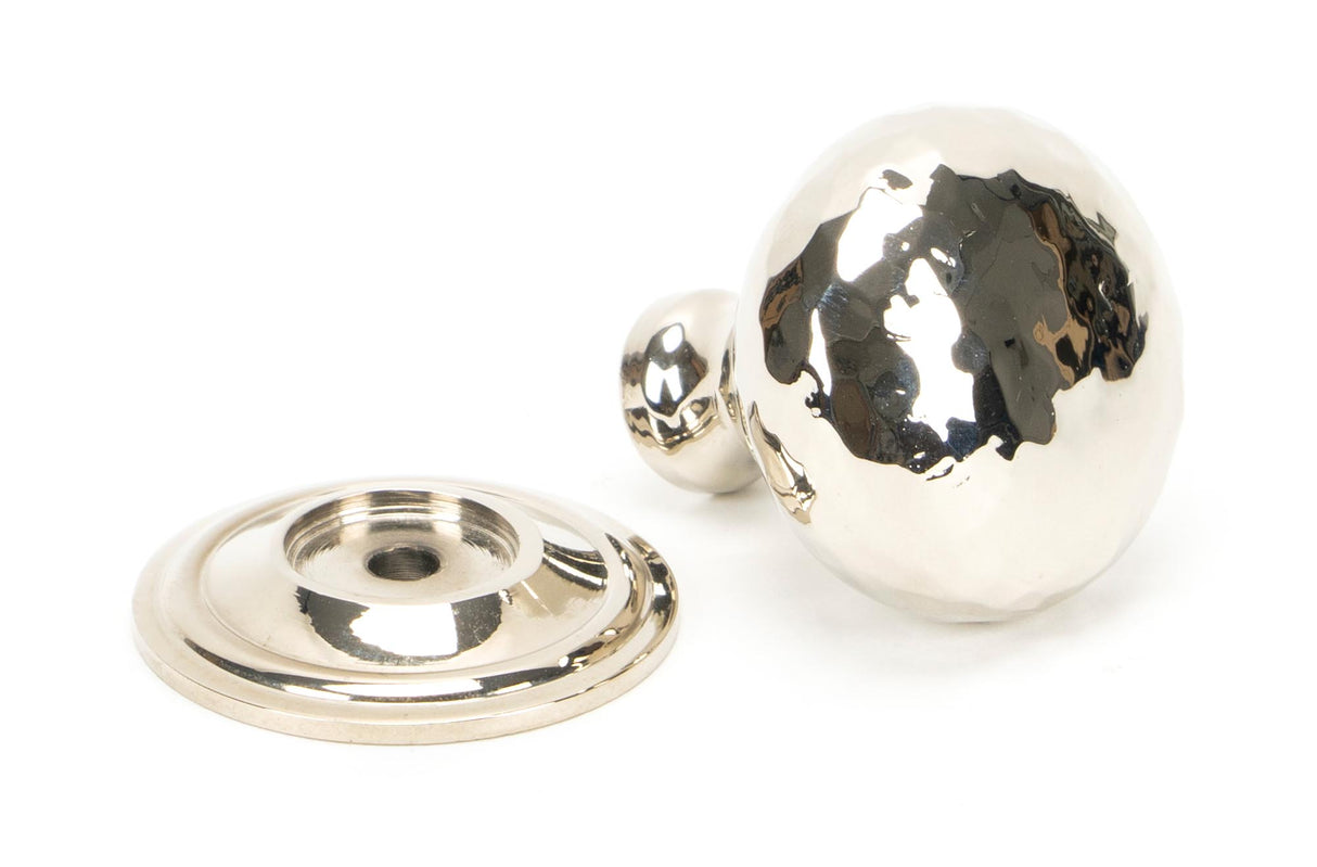 From The Anvil - Polished Nickel Hammered Mushroom Cabinet Knob 32mm | Sku. 46022 | Trade Door Handles.