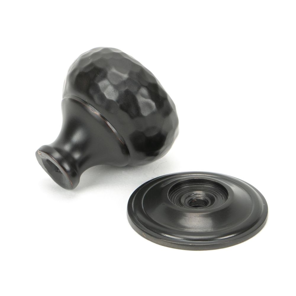 From The Anvil - Aged Bronze Hammered Mushroom Cabinet Knob 32mm | Sku. 46024 | Trade Door Handles.