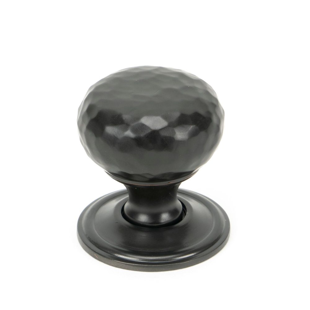 From The Anvil - Aged Bronze Hammered Mushroom Cabinet Knob 32mm | Sku. 46024 | Trade Door Handles.