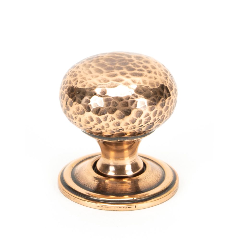 From The Anvil - Polished Bronze Hammered Mushroom Cabinet Knob 32mm | Sku. 46025 | Trade Door Handles.
