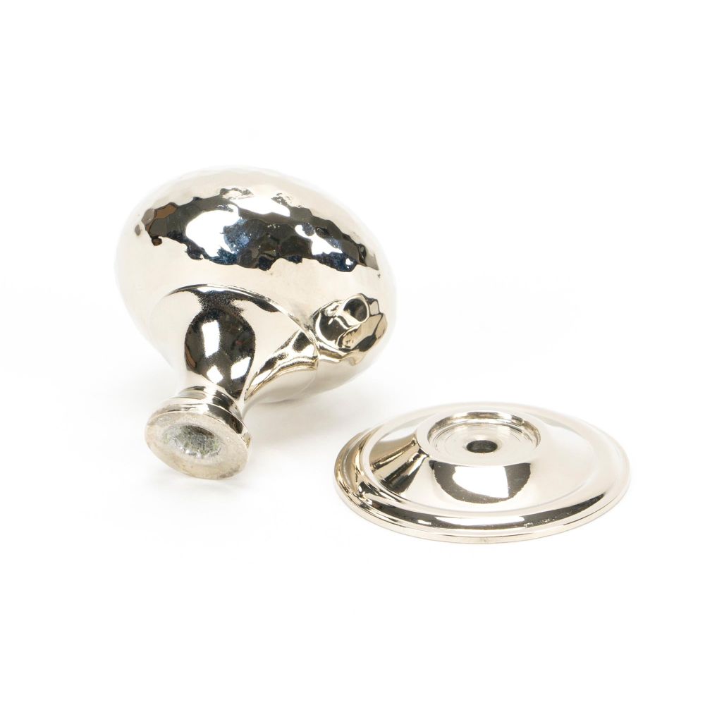 From The Anvil - Polished Nickel Hammered Mushroom Cabinet Knob 38mm | Sku. 46027 | Trade Door Handles.