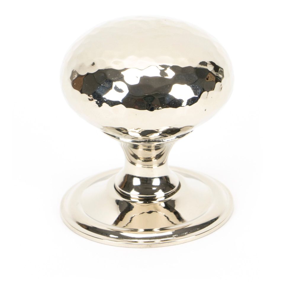From The Anvil - Polished Nickel Hammered Mushroom Cabinet Knob 38mm | Sku. 46027 | Trade Door Handles.