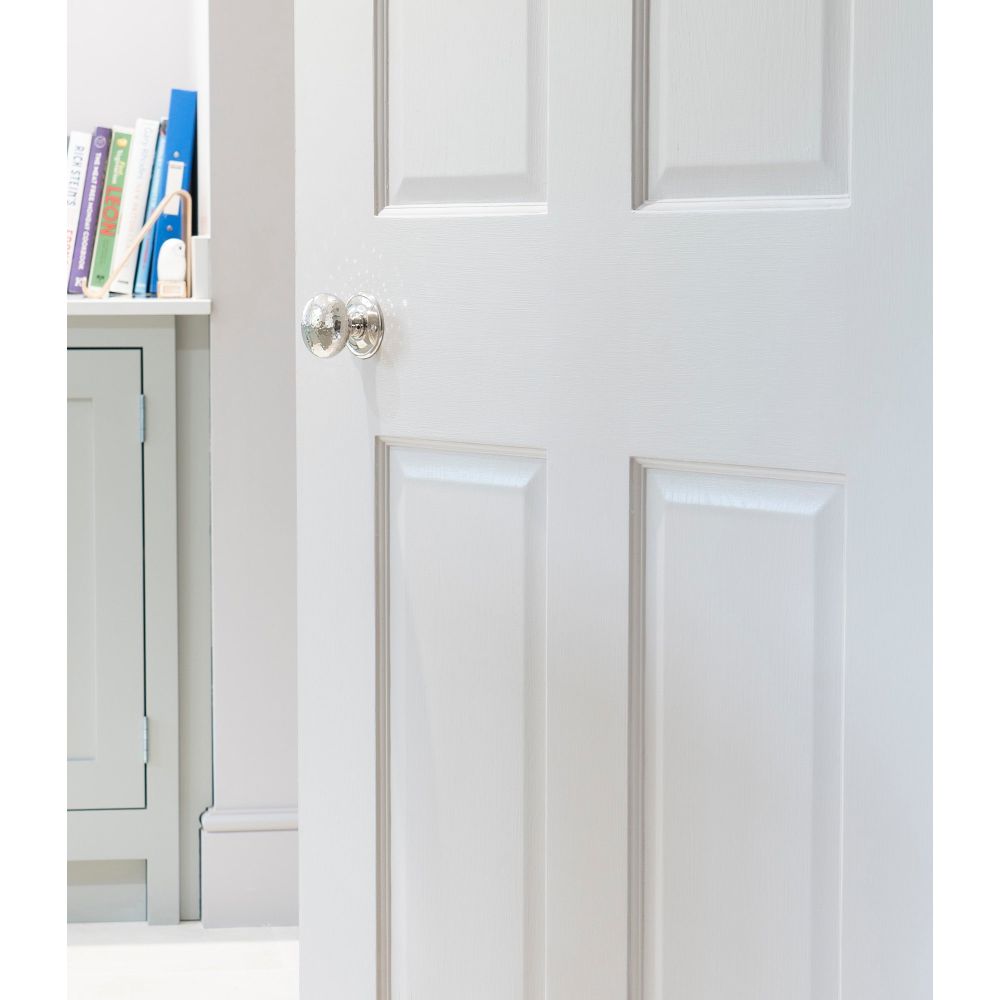 From The Anvil - Polished Nickel Hammered Mushroom Mortice/Rim Knob Set | Sku. 46032 | Trade Door Handles.