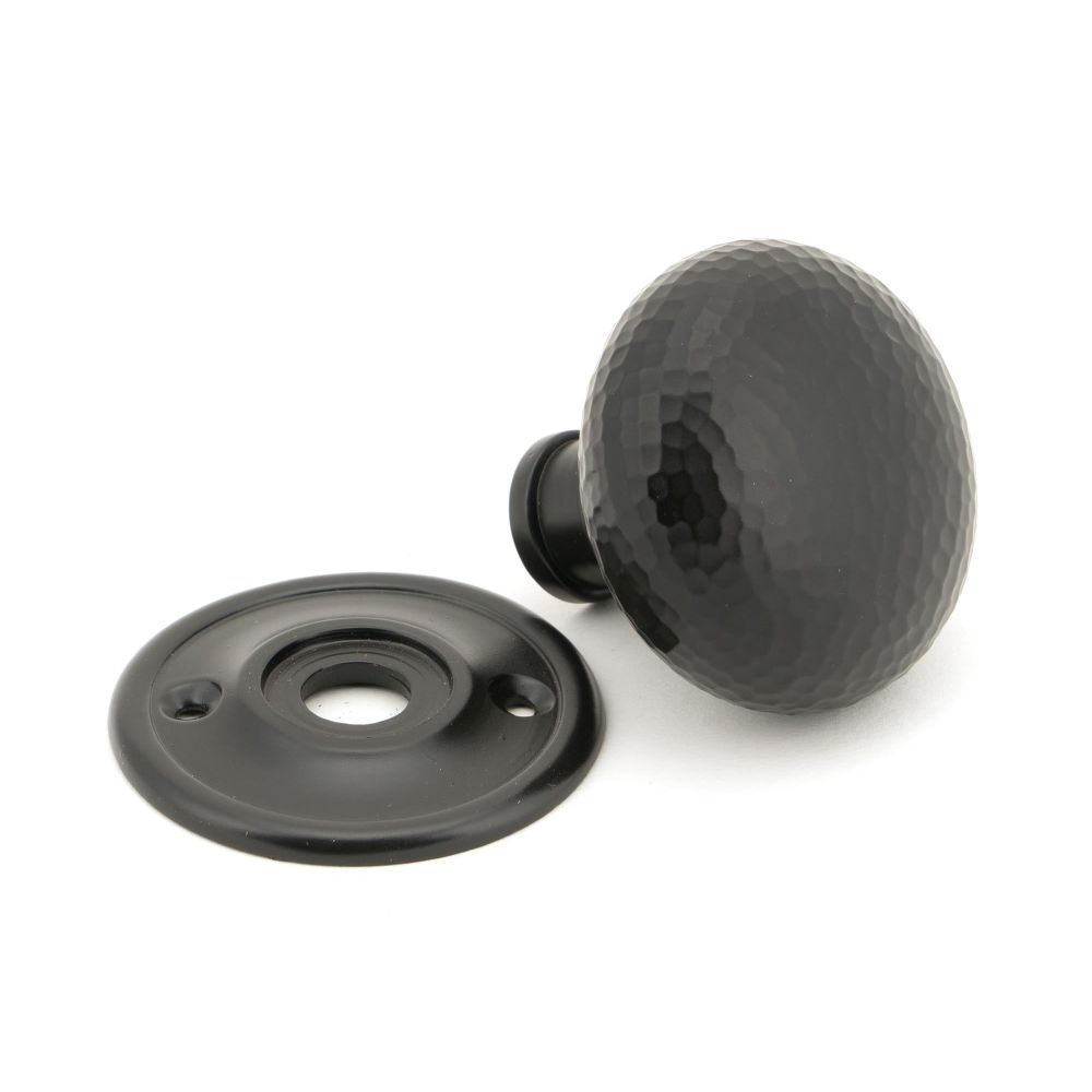 From The Anvil - Aged Bronze Hammered Mushroom Mortice/Rim Knob Set | Sku. 46034 | Trade Door Handles.