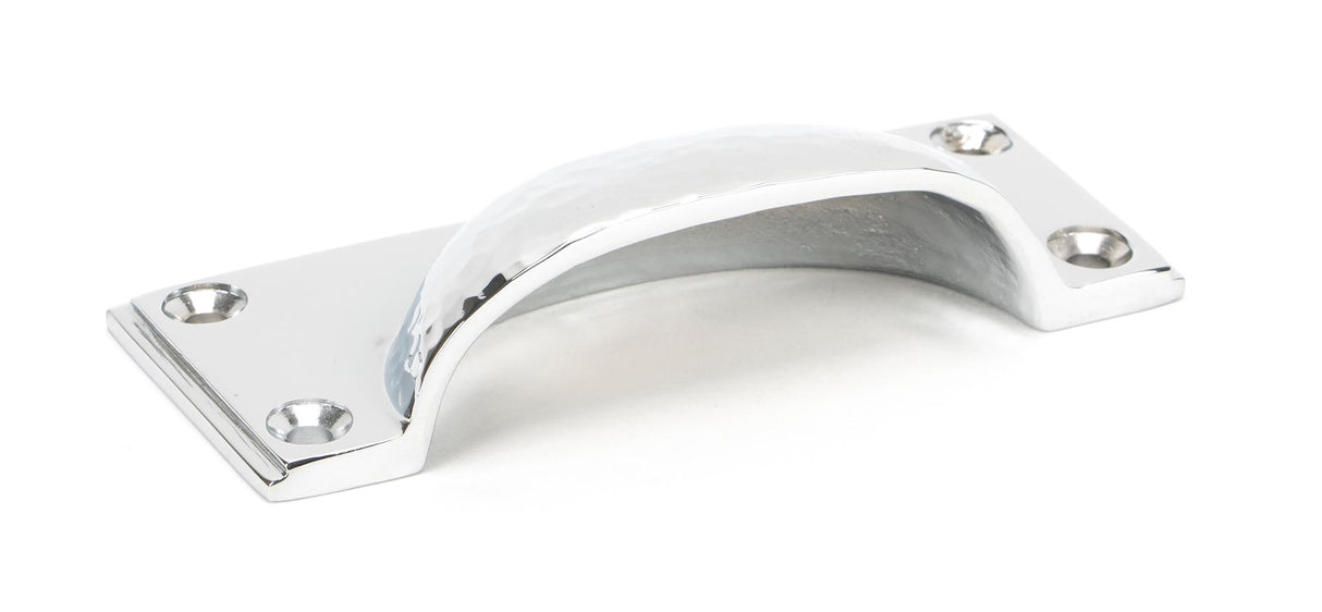 From The Anvil - Polished Chrome Hammered Art Deco Drawer Pull | Sku. 46038 | Trade Door Handles.
