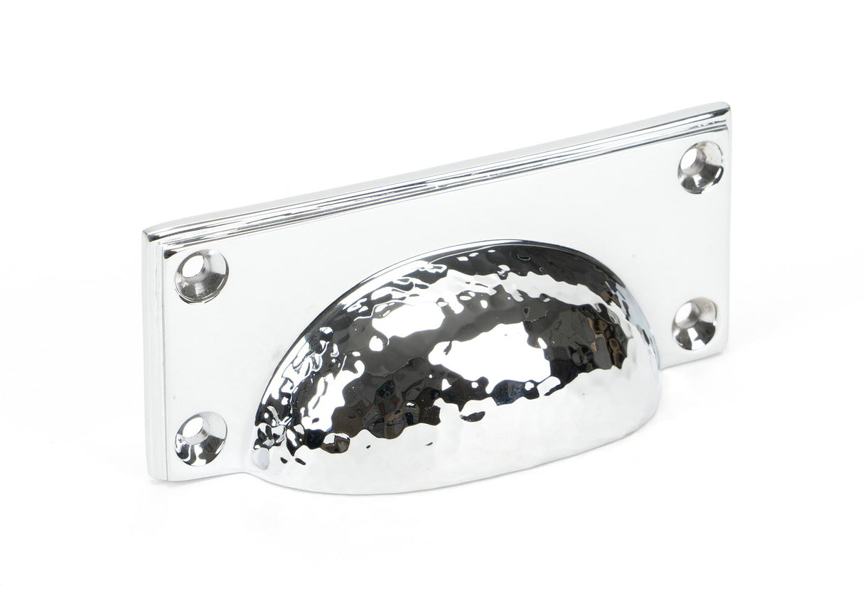 From The Anvil - Polished Chrome Hammered Art Deco Drawer Pull | Sku. 46038 | Trade Door Handles.