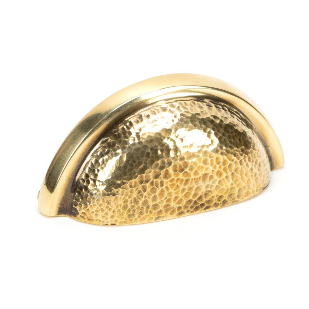 From The Anvil - Aged Brass Hammered Regency Concealed Drawer Pull | Sku. 46041 | Trade Door Handles.