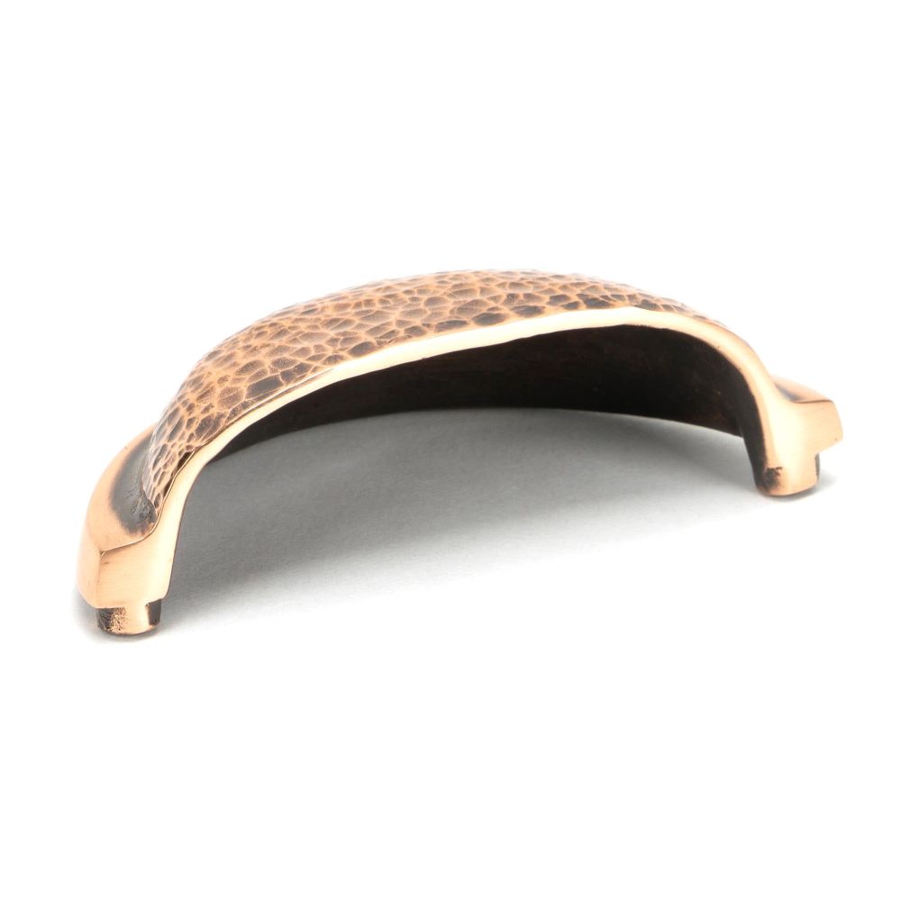 From The Anvil - Polished Bronze Hammered Regency Concealed Drawer Pull | Sku. 46045 | Trade Door Handles.