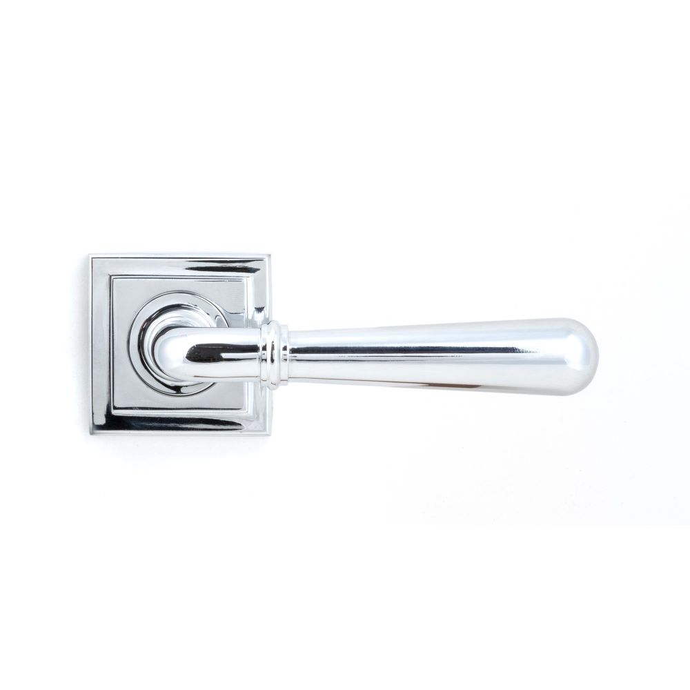 From The Anvil - Polished Chrome Newbury Lever on Rose Set (Square) | Sku. 46056 | Trade Door Handles.