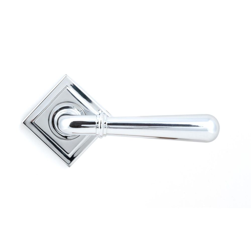 From The Anvil - Polished Chrome Newbury Lever on Rose Set (Square) | Sku. 46056 | Trade Door Handles.