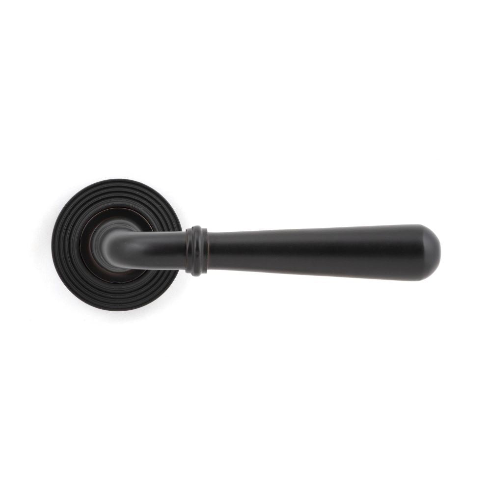 From The Anvil - Aged Bronze Newbury Lever on Rose Set (Beehive) | Sku. 46063 | Trade Door Handles.