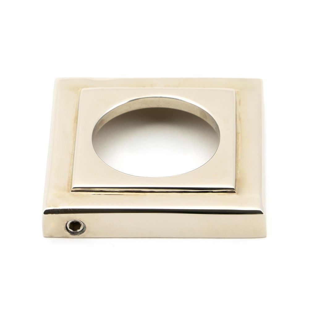 From The Anvil - Polished Nickel Hammered Newbury Lever on Rose Set (Square) | Sku. 46080 | Trade Door Handles.