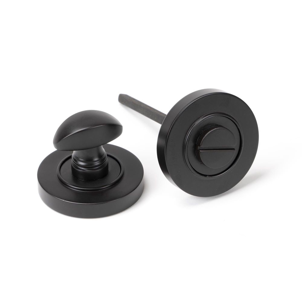 From The Anvil - Aged Bronze Round Thumbturn Set (Plain) | Sku. 46105 | Trade Door Handles.