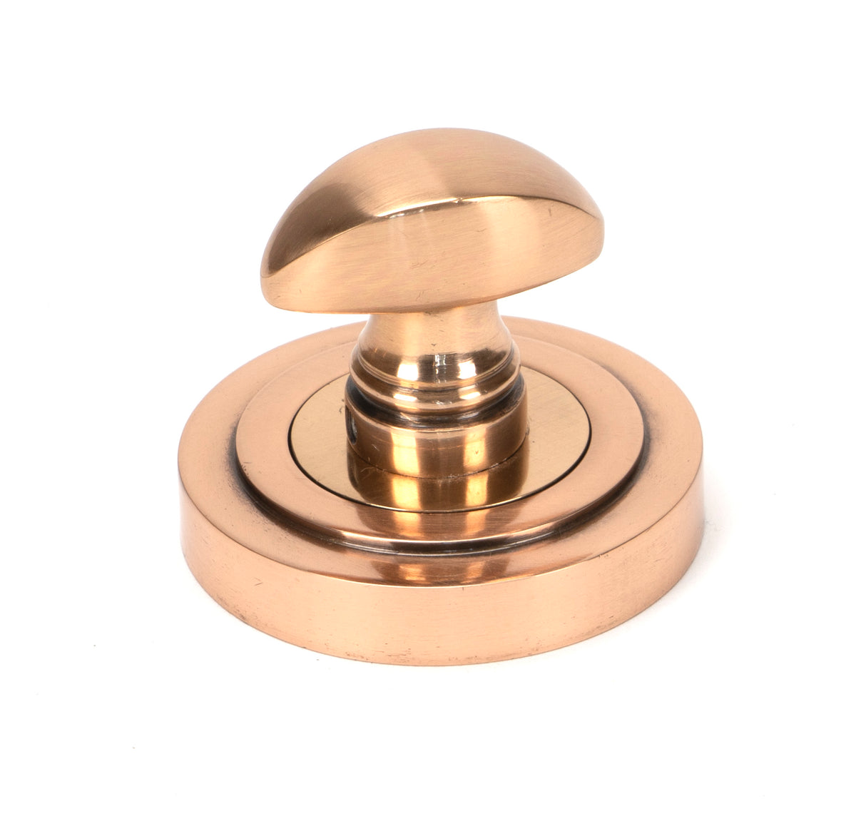 From The Anvil - Polished Bronze Round Thumbturn Set (Art Deco) | Sku. 46110 | Trade Door Handles.