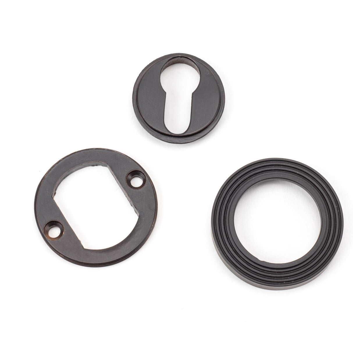 From The Anvil - Aged Bronze Round Euro Escutcheon (Beehive) | Sku. 46123 | Trade Door Handles.