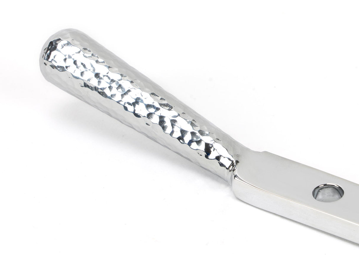 From The Anvil - Polished Chrome 10" Hammered Newbury Stay | Sku. 46148 | Trade Door Handles.