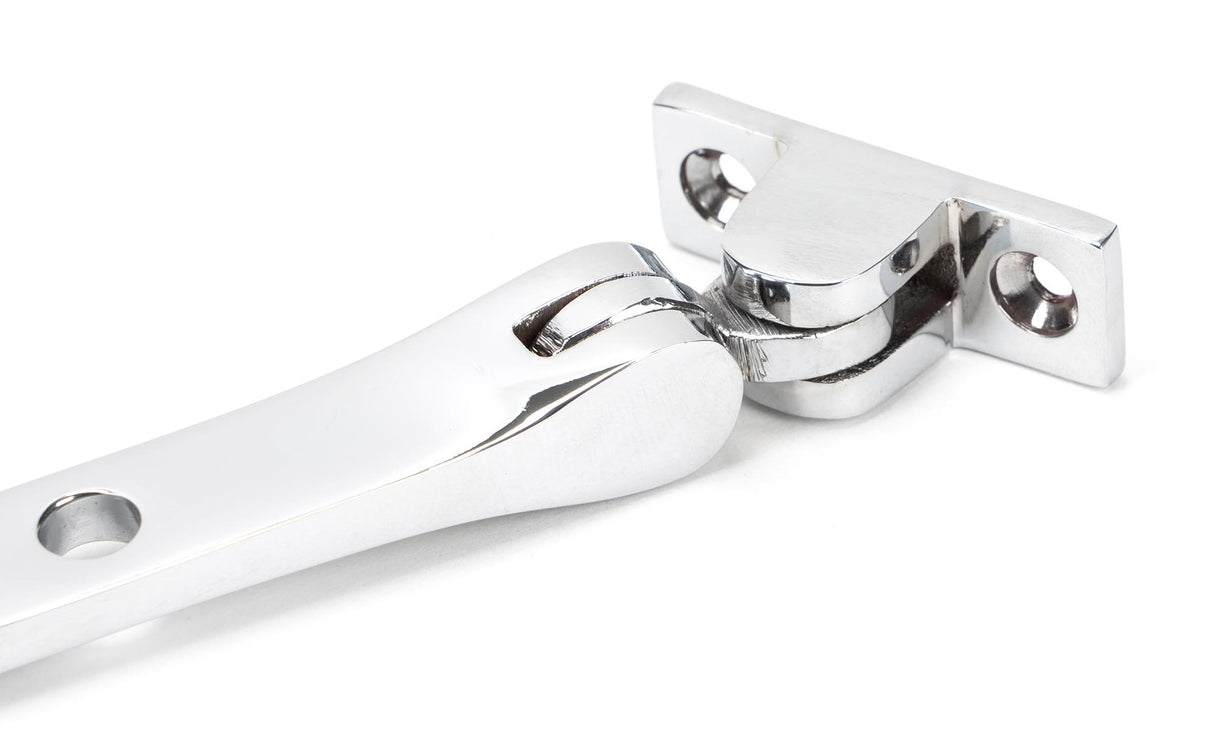 From The Anvil - Polished Chrome 12" Hammered Newbury Stay | Sku. 46149 | Trade Door Handles.