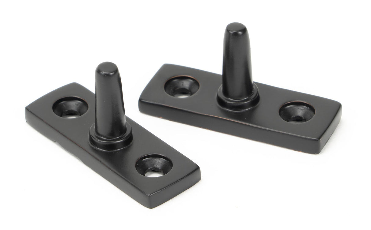 From The Anvil - Aged Bronze 10" Hammered Newbury Stay | Sku. 46154 | Trade Door Handles.