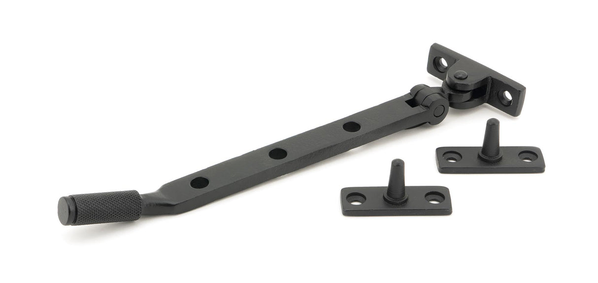 From The Anvil - Matt Black 8" Brompton Stay | Sku. 46185 | Trade Door Handles.