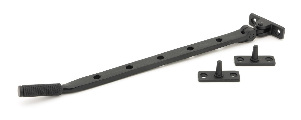 From The Anvil - Matt Black 12" Brompton Stay | Sku. 46187 | Trade Door Handles.