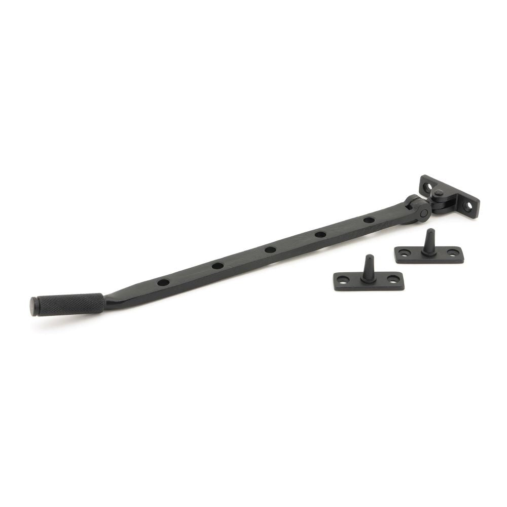 From The Anvil - Matt Black 12" Brompton Stay | Sku. 46187 | Trade Door Handles.