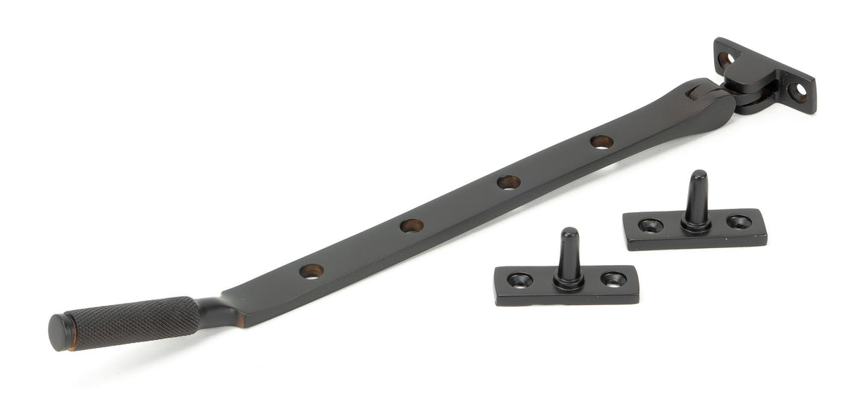 From The Anvil - Aged Bronze 10" Brompton Stay | Sku. 46192 | Trade Door Handles.