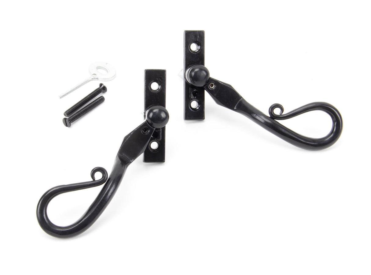 From The Anvil - Black 16mm Shepherd's Crook Espag - LH | Sku. 46234 | Trade Door Handles.