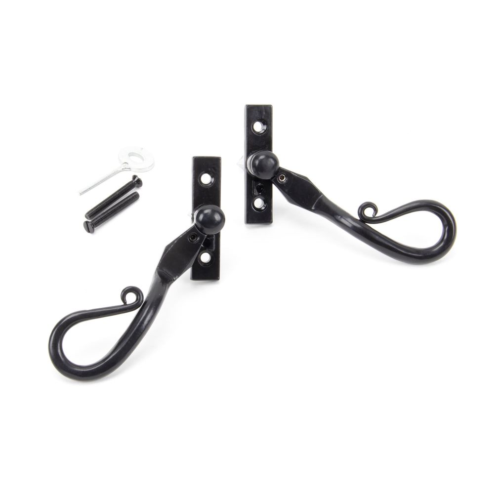 From The Anvil - Black 16mm Shepherd's Crook Espag - RH | Sku. 46235 | Trade Door Handles.
