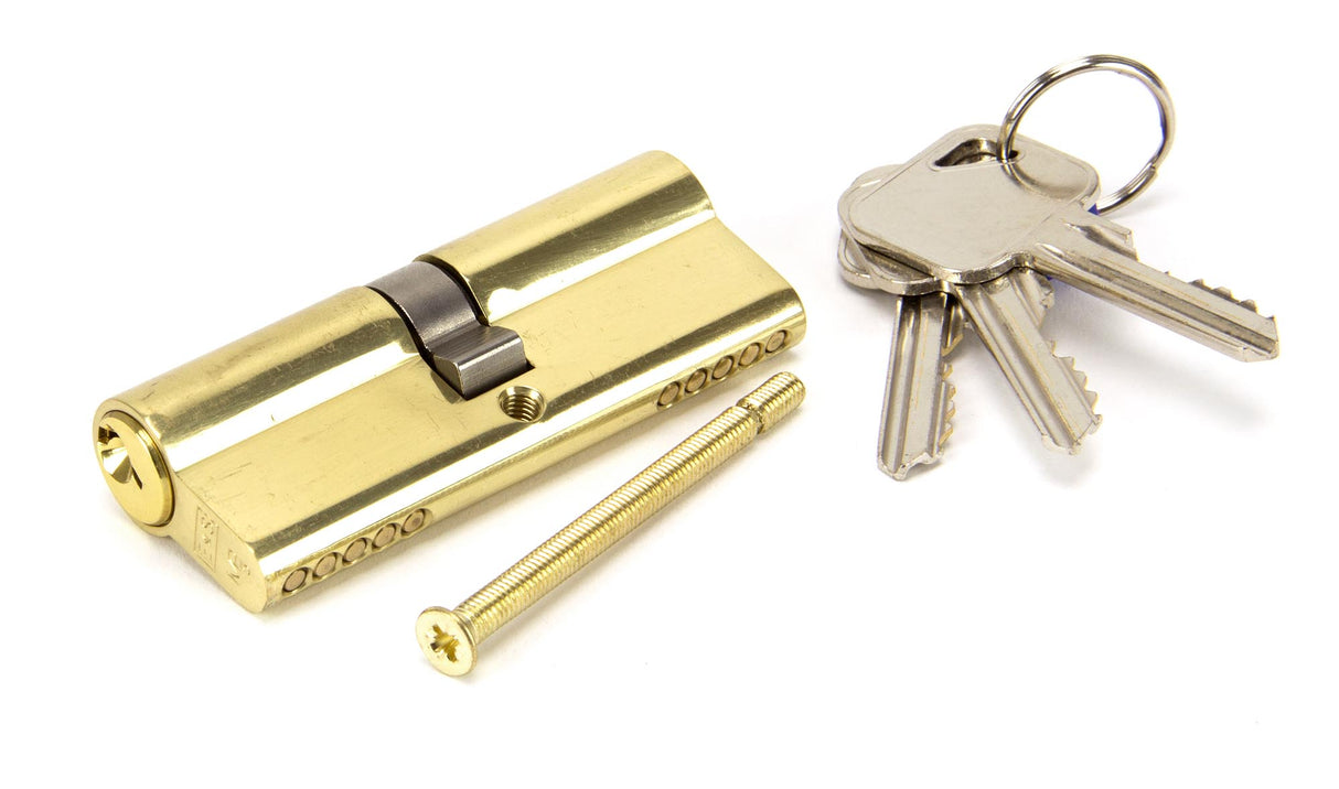 From The Anvil - Lacquered Brass 40/40 5pin Euro Cylinder KA | Sku. 46251 | Trade Door Handles.