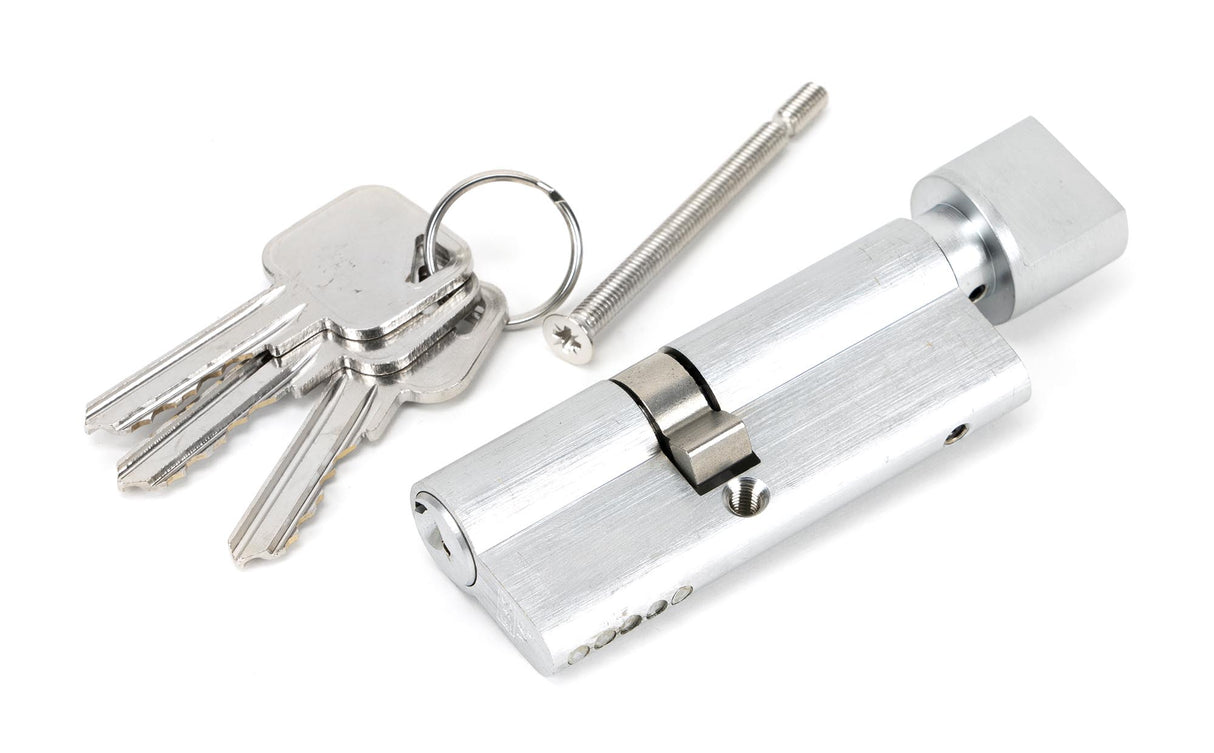 From The Anvil - Satin Chrome 35/45T 5pin Euro Cylinder/Thumbturn | Sku. 46265 | Trade Door Handles.
